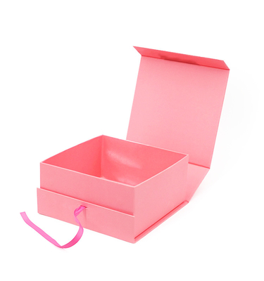 contenitori di regalo duri magnetici di rosa 1600g con il punto del nastro UV