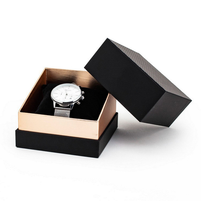 comprare Regalo del contenitore di orologio di CMYK 4C che imballa il coperchio nero del polso ed il ODM dell'OEM inferiore della scatola online manufacture