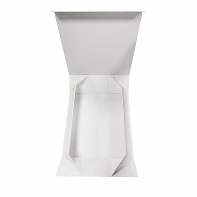Scatola di carta piana dura di carta su misura bianca di Flip Top String Ribbon Handle dei contenitori di regalo del cartone del nastro pieghevole del contenitore di regalo