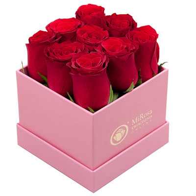 scatole di cartone quadrate del regalo del fiore 128g con i coperchi CMYK