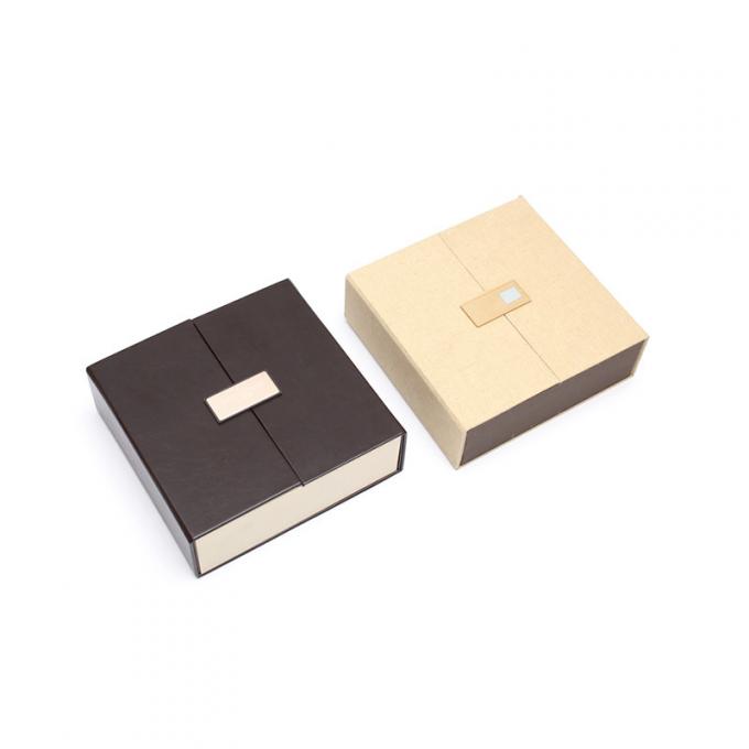 La struttura di Flip Top Shape ha personalizzato due contenitori di regalo duri di carta di qualità superiore del cartone di regalo della porta del contenitore della chiusura di lusso del magnete 0