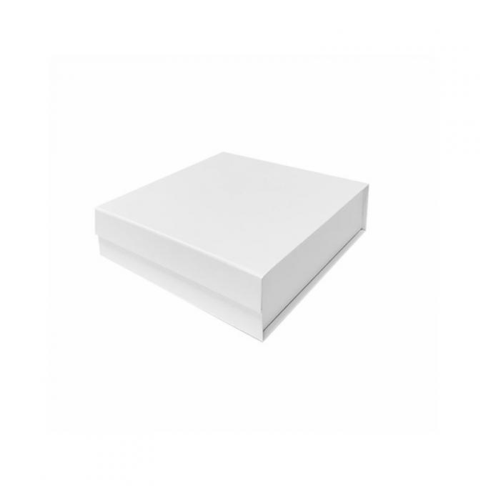 Scatola di carta piana dura di carta su misura bianca di Flip Top String Ribbon Handle dei contenitori di regalo del cartone del nastro pieghevole del contenitore di regalo 0