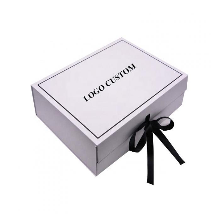 Il panno LV ha personalizzato la scatola di carta piana pieghevole di Flip Top String Ribbon Handle dei contenitori di regalo del cartone del hardpaper del nastro del contenitore di regalo 1