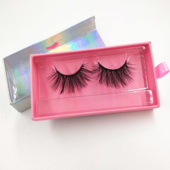 Carta olografica Flip Top Eyelash Magnetic Box con la maniglia del nastro 0