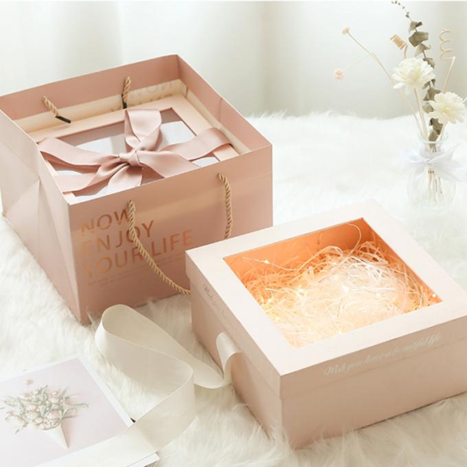 scatole di presentazione del fiore del cartone di 20*12cm con la vernice UV dei coperchi 2