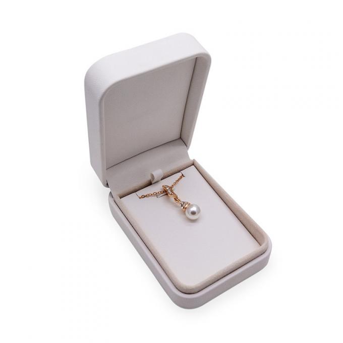 Nozze di cuoio magnetiche Ring Box Silver Stamping del contenitore di gioielli del velluto di CMYK 4C 0