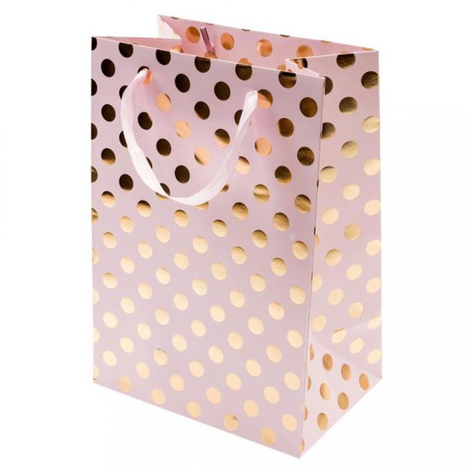 il regalo di lusso di 100gsm 128gsm ha stampato le borse di distributore di giornali con la maniglia del nastro 2