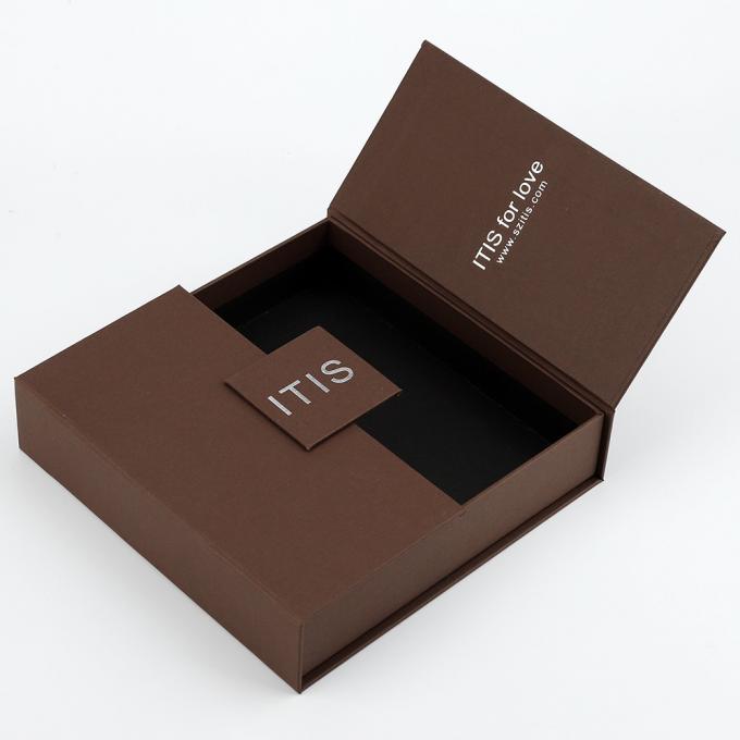 SGS di timbratura caldo della scatola di 157g C2s Flip Top Magnetic Jewelry Packaging 1