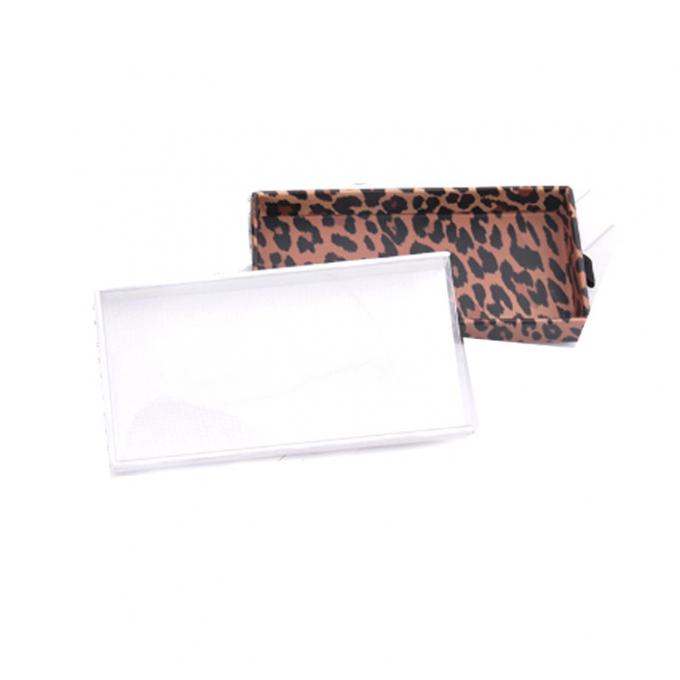 contenitori di regalo trasparenti della finestra del leopardo dell'ANIMALE DOMESTICO magnetico del contenitore di ciglio 300dpi 2