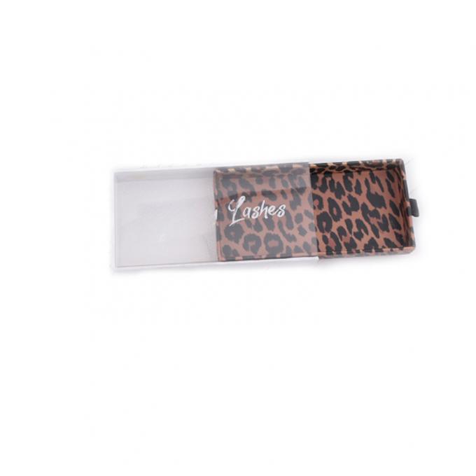 contenitori di regalo trasparenti della finestra del leopardo dell'ANIMALE DOMESTICO magnetico del contenitore di ciglio 300dpi 1
