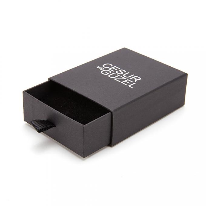 Contenitore di gioielli magnetico di cuoio di lusso nero 157gsm EVA Sponge Inlay 3
