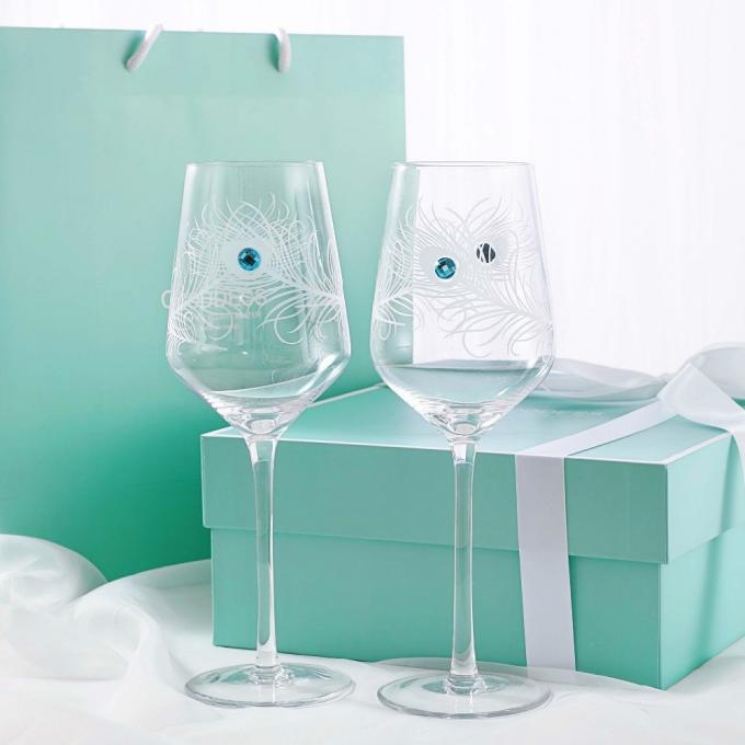 Contenitore di regalo di vetro di vino del bordo di avorio di Pantone che imballa con la maniglia della corda dei pp 2