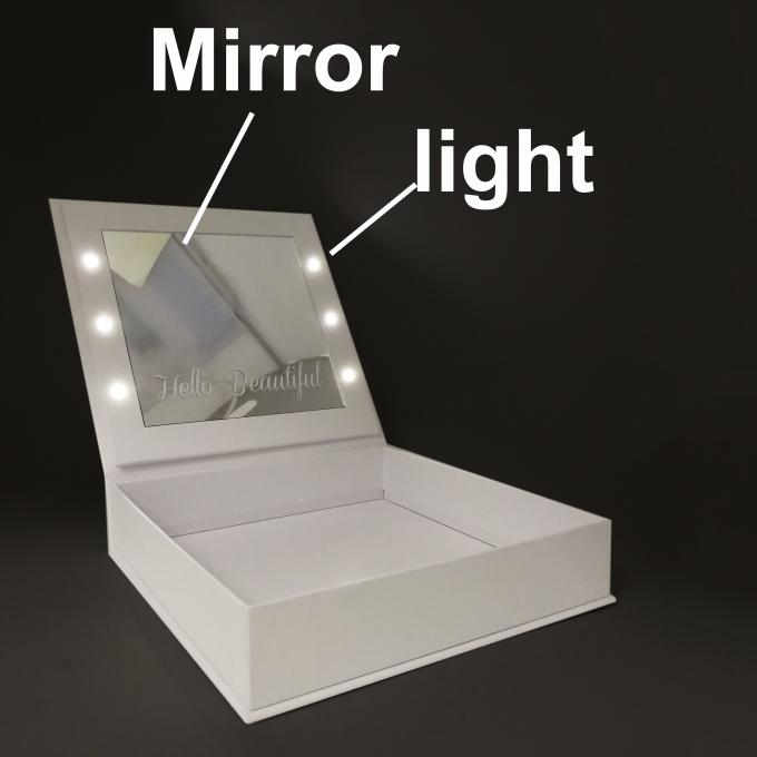 scatola d'imballaggio di trucco del cartone di 250g Art Paper Led Mirror Travel 0