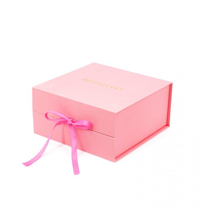 contenitori di regalo duri magnetici di rosa 1600g con il punto del nastro UV 2