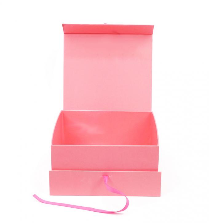 contenitori di regalo duri magnetici di rosa 1600g con il punto del nastro UV 0