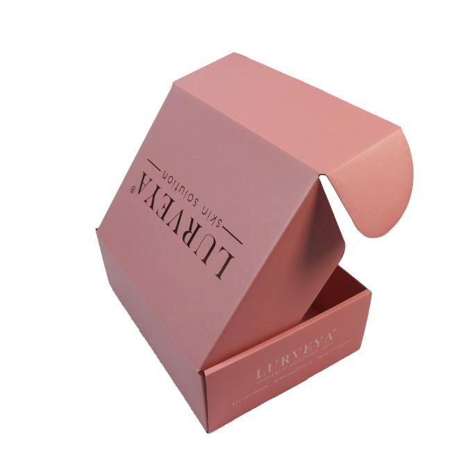 Rivestimento acquoso di Flip Cosmetic Packaging Paper Box del cartone rosa PDF di AI 1